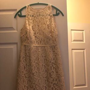 J.Crew Pamela beige lace dress